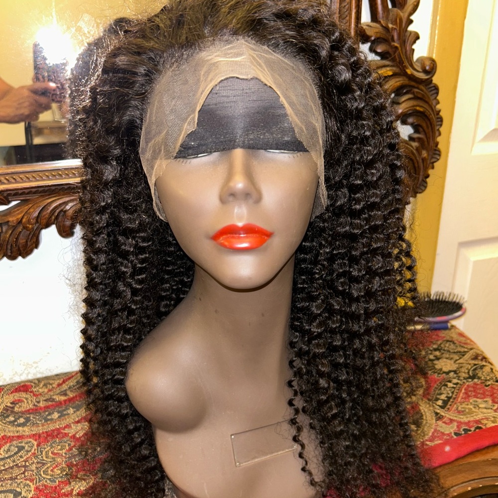 Curly Lace Front Wig - Black